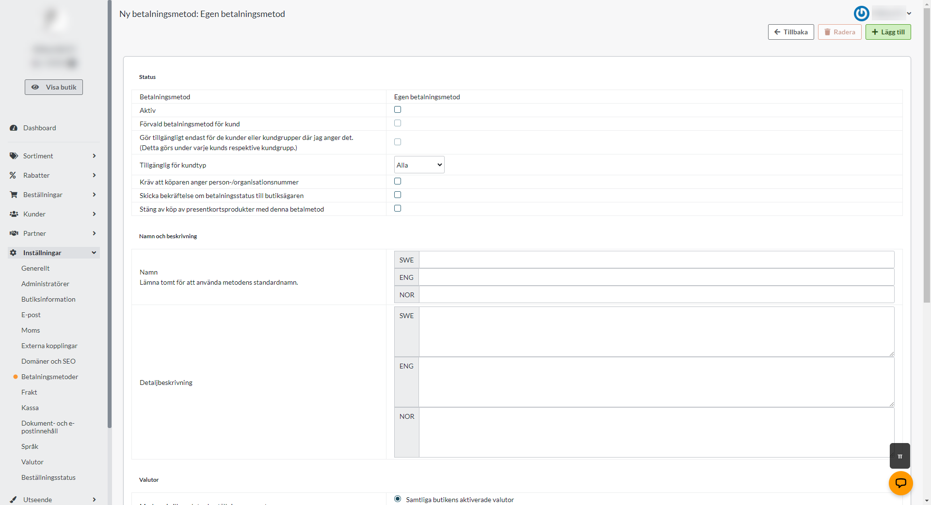 Add a manual payment method own payment method abicart
